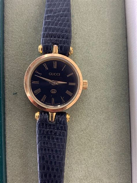 14k gold gucci watch|gucci watch gold detailing.